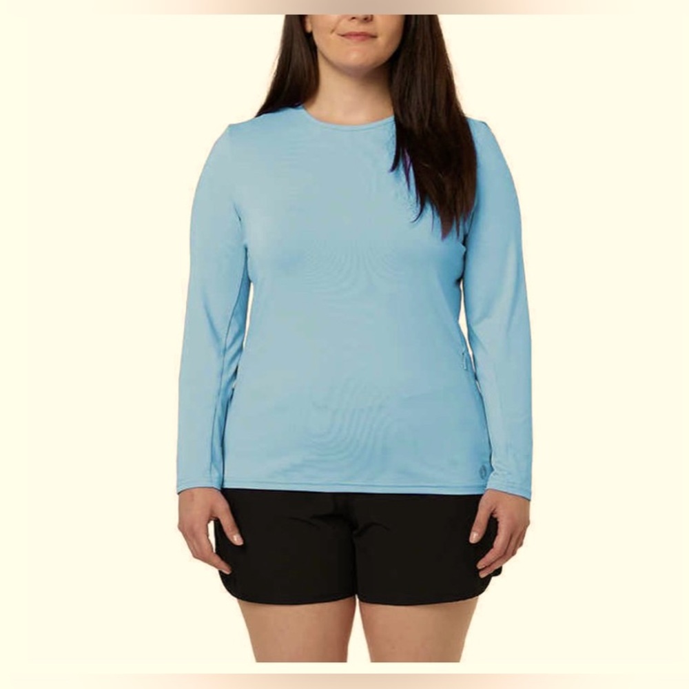 3/$15 Hang Ten UPF 50+ Quick-dri zip pocket long sleeve sun tee